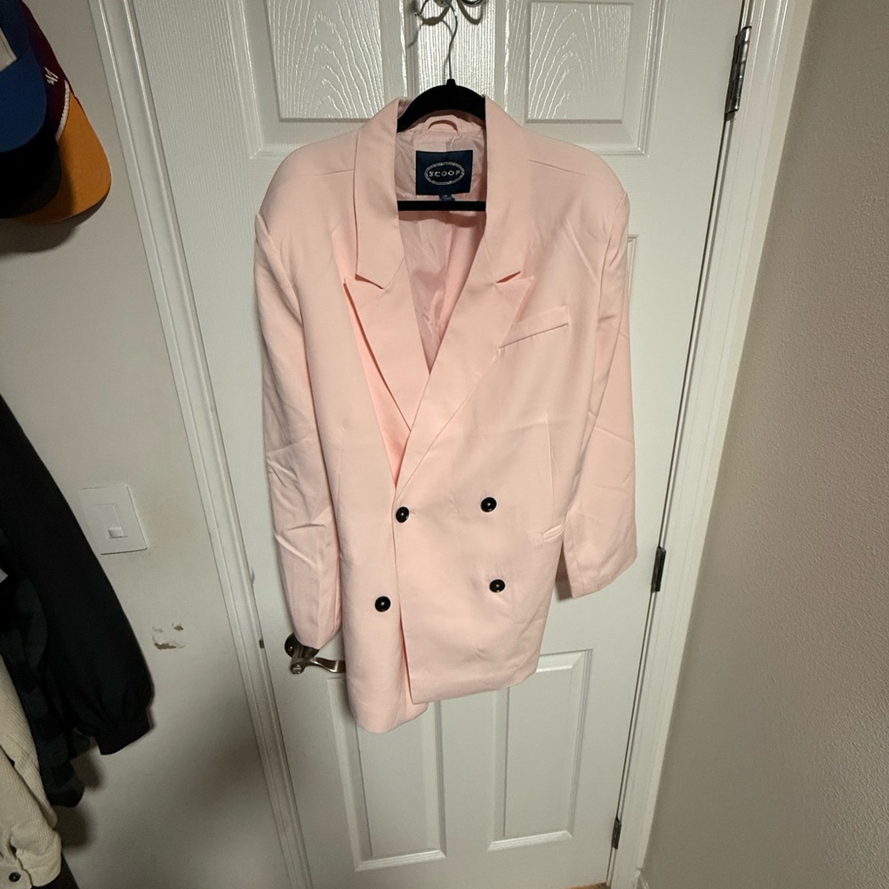 Pink Double-Breasted Blazer